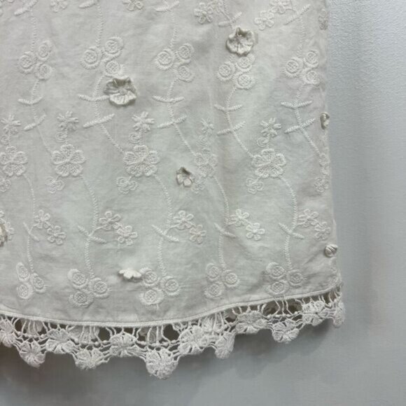 Zara Basic Collection Women’s Medium White Floral Lace Cottagecore Midi Dress - Picture 12 of 15